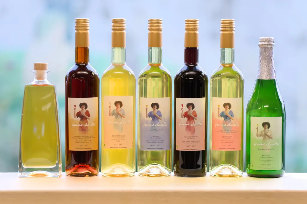 De dranken van Pomme Charelle op een rij
